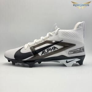 Nike Alpha Menace Elite 4 Football Cleats FZ7701-105 Size 10.5 White / Black NEW